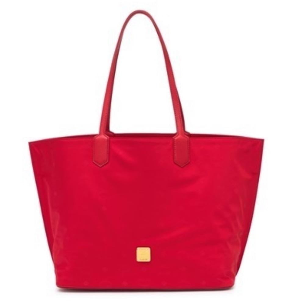 MCM Large Viseto Nylon Shopper tote bag / Viva Red